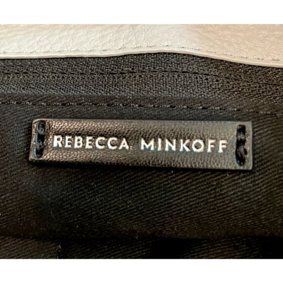 Rebecca Minkoff Shoulder Bag Purse Darren Blue-Gray Pebbled Leather Studs Women - Picture 8 of 16